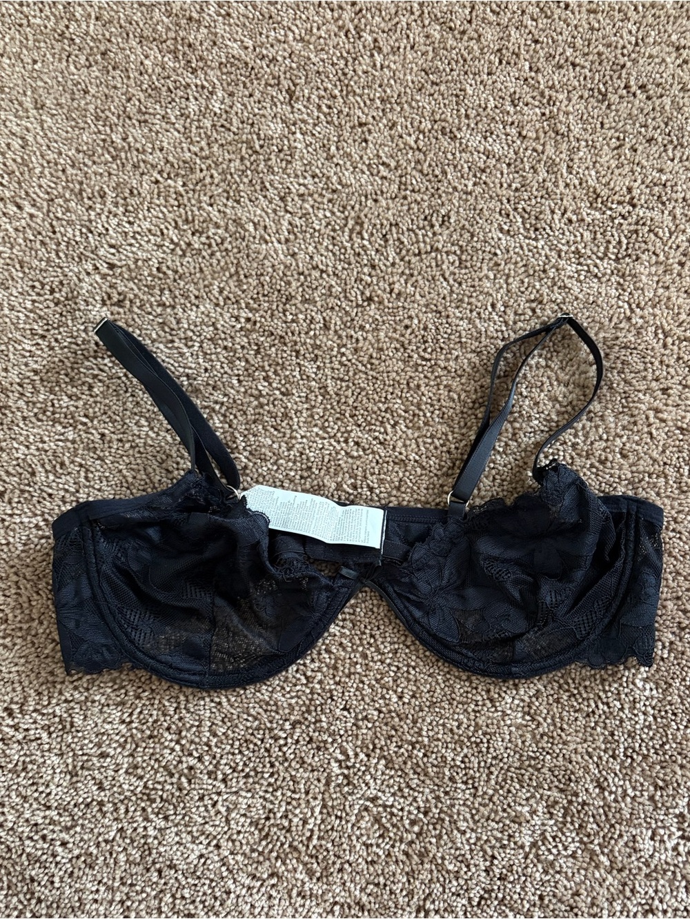 Black Lace Underwire Bra